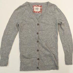Mini Boden button up sweater with pockets, size 7-8Y